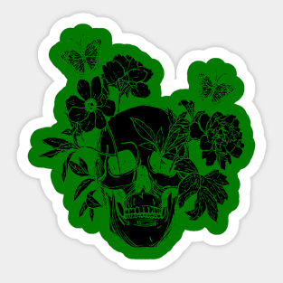 Black Sugar Skull Sticker